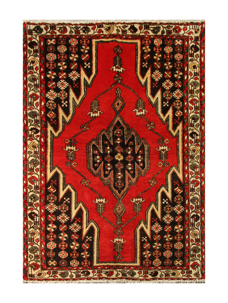22969 - Hamadan Hand-Knotted/Handmade Persian Rug/Carpet Traditional Authentic/Size: 6'1" x 4'0"