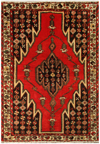 22969 - Hamadan Hand-Knotted/Handmade Persian Rug/Carpet Traditional Authentic/Size: 6'1" x 4'0"