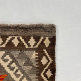 25975- Kelim Hand-Woven/Flat Weaved/Handmade Afghan /Carpet Tribal/Nomadic Authentic/Size: 13'1" x 2'11"