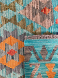 25929- Kelim Hand-Woven/Flat Weaved/Handmade Afghan /Carpet Tribal/Nomadic Authentic/Size: 5'9" x 4'4"