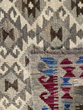 25973- Kelim Hand-Woven/Flat Weaved/Handmade Afghan /Carpet Tribal/Nomadic Authentic/Size: 10'0" x 2'9"