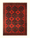 23104 - Balutch Hand-Knotted/Handmade Afghan Rug/Carpet Tribal/Nomadic/Authentic/Size: 13'4" x 9'11"