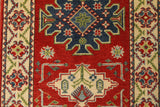 23154 - Kazak Afghan Hand-knotted Contemporary/Nomadic/Tribal Carpet/Rug/Size: 13'0" x 2'8"