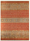 23096 - Chobi Ziegler Hand-Knotted/Handmade Afghan Rug/Carpet Modern Authentic/Size: 10'10" x 8'4"