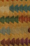23311 - Kelim Hand-Woven/Flat Weaved/Handmade Afghan Kelim Pillow Cover/Carpet Tribal/Nomadic Authentic/Size: 1'8" x 1'8"