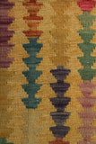 23279 - Kelim Hand-Woven/Flat Weaved/Handmade Afghan Kelim Pillow Cover/Carpet Tribal/Nomadic Authentic/Size: 1'8" x 1'8"