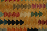 23271 - Kelim Hand-Woven/Flat Weaved/Handmade Afghan Kelim Pillow Cover/Carpet Tribal/Nomadic Authentic/Size: 1'8" x 1'8"