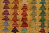 23243 - Kelim Hand-Woven/Flat Weaved/Handmade Afghan Kelim Pillow Cover/Carpet Tribal/Nomadic Authentic/Size: 1'8" x 1'8"