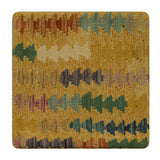 23207 - Kelim Hand-Woven/Flat Weaved/Handmade Afghan Keim Pillow Cover/Carpet Tribal/Nomadic Authentic/Size: 1'8" x 1'8"