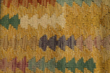23207 - Kelim Hand-Woven/Flat Weaved/Handmade Afghan Keim Pillow Cover/Carpet Tribal/Nomadic Authentic/Size: 1'8" x 1'8"