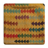 23209 - Kelim Hand-Woven/Flat Weaved/Handmade Afghan Kelim Pillow Cover/Carpet Tribal/Nomadic Authentic/Size: 1'8" x 1'8"