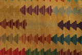 23209 - Kelim Hand-Woven/Flat Weaved/Handmade Afghan Kelim Pillow Cover/Carpet Tribal/Nomadic Authentic/Size: 1'8" x 1'8"