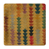 23266 - Kelim Hand-Woven/Flat Weaved/Handmade Afghan Kelim Pillow Cover/Carpet Tribal/Nomadic Authentic/Size: 1'8" x 1'8"