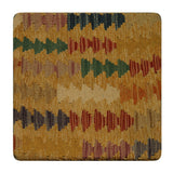 23282 - Kelim Hand-Woven/Flat Weaved/Handmade Afghan Kelim Pillow Cover/Carpet Tribal/Nomadic Authentic/Size: 1'8" x 1'8"