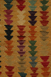 23332 - Kelim Hand-Woven/Flat Weaved/Handmade Afghan Kelim Pillow Cover Carpet/Carpet Tribal/Nomadic Authentic/Size: 1'8" x 1'8"