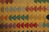23329 - Kelim Hand-Woven/Flat Weaved/Handmade Afghan kelim pillow Cover/Carpet Tribal/Nomadic Authentic/Size: 1'8" x 1'8"