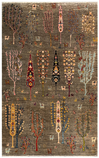 24893-Chobi Ziegler Hand-knotted/Handmade Afghan Rug/Carpet Traditional Authentic / Size: 8'0" x 5'6"/244cm x 168cm
