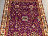 24891-Chobi Ziegler Hand-knotted/Handmade Afghan Rug/Carpet Traditional Authentic / Size: 6'8" x 5'3"/203cm x 160cm