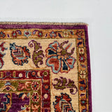 24891-Chobi Ziegler Hand-knotted/Handmade Afghan Rug/Carpet Traditional Authentic / Size: 6'8" x 5'3"/203cm x 160cm