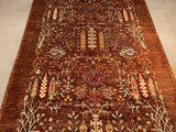 24912-Chobi Ziegler Hand-knotted/Handmade Afghan Rug/Carpet Traditional Authentic / Size: 8'11" x 6'0"