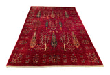 24911-Chobi Ziegler Hand-knotted/Handmade Afghan Rug/Carpet Traditional Authentic / Size: 9'9" x 6'9"