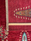 24910-Chobi Ziegler Hand-knotted/Handmade Afghan Rug/Carpet Traditional Authentic / Size: 9'10" x 6'11"/300cm x 211cm