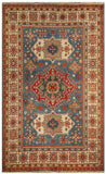 23167 - Kazak Hand-Knotted/Handmade Afghan Tribal/Nomadic Authentic/Size: 6'9" x 4'11"