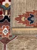 24928-Chobi Ziegler Hand-knotted/Handmade Afghan Rug/Carpet Traditional Authentic / Size: 9'9" x 6'10"/298cm x 208cm