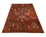 24917-Chobi Ziegler Hand-knotted/Handmade Afghan Rug/Carpet Traditional Authentic / Size: 10'0" x 7'1"