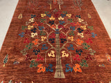 24917-Chobi Ziegler Hand-knotted/Handmade Afghan Rug/Carpet Traditional Authentic / Size: 10'0" x 7'1"
