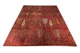 24886-Chobi Ziegler Hand-knotted/Handmade Afghan Rug/Carpet Traditional Authentic / Size: 11'10" x 9'3"