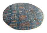 24887-Chobi Ziegler Hand-knotted/Handmade Afghan Rug/Carpet Traditional Authentic / Size: 8'2" x 8'1"/249cm x 246cm