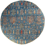 24887-Chobi Ziegler Hand-knotted/Handmade Afghan Rug/Carpet Traditional Authentic / Size: 8'2" x 8'1"/249cm x 246cm