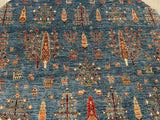 24887-Chobi Ziegler Hand-knotted/Handmade Afghan Rug/Carpet Traditional Authentic / Size: 8'2" x 8'1"/249cm x 246cm