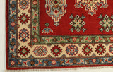 23186 - Kazak Hand-Knotted/Handmade Afghan Tribal/Nomadic Authentic/Size: 5'11" x 4'0"