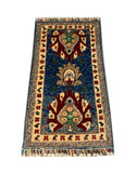 24954-Chobi Ziegler Hand-knotted/Handmade Afghan Rug/Carpet Traditional Authentic / Size: 3'1" x 1'7"