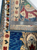 24954-Chobi Ziegler Hand-knotted/Handmade Afghan Rug/Carpet Traditional Authentic / Size: 3'1" x 1'7"/94cm x 48cm
