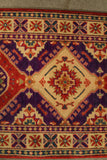 22660 - Kazak Hand-Knotted/Handmade Afghan Tribal/Nomadic Authentic/Size: 10'11" x 2'7"