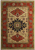 23190 - Kazak Hand-Knotted/Handmade Afghan Tribal/Nomadic Authentic/Size: 5'11" x 3'10"