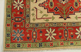 23190 - Kazak Hand-Knotted/Handmade Afghan Tribal/Nomadic Authentic/Size: 5'11" x 3'10"