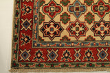 22653 - Kazak Hand-Knotted/Handmade Afghan Tribal/Nomadic Authentic/Size 9'8" x 2'8"