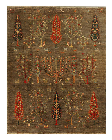 22610 - Chobi Ziegler Hand-Knotted/Handmade Afghan Rug/Carpet Modern Authentic/Size: 6'5" x 5'1"