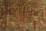 22610 - Chobi Ziegler Hand-Knotted/Handmade Afghan Rug/Carpet Modern Authentic/Size: 6'5" x 5'1"