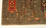 22610 - Chobi Ziegler Hand-Knotted/Handmade Afghan Rug/Carpet Modern Authentic/Size: 6'5" x 5'1"