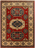 22737 - Kazak Hand-Knotted/Handmade Afghan Tribal/Nomadic Authentic/Size/: 6'10" x 4'11"