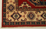 22737 - Kazak Hand-Knotted/Handmade Afghan Tribal/Nomadic Authentic/Size/: 6'10" x 4'11"