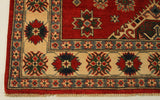 22744 - Kazak Afghan Hand-knotted Contemporary/Nomadic/Tribal Carpet/Rug/Size: 6'6" x 4'11"