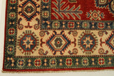 22740 - Kazak Hand-Knotted/Handmade Afghan Tribal/Nomadic Authentic/Size: 7'3" x 5'0"