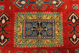22738 - Kazak Hand-Knotted/Handmade Afghan Tribal/Nomadic Authentic/Size: 7'0" x 5'2"
