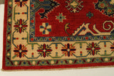 22738 - Kazak Hand-Knotted/Handmade Afghan Tribal/Nomadic Authentic/Size: 7'0" x 5'2"